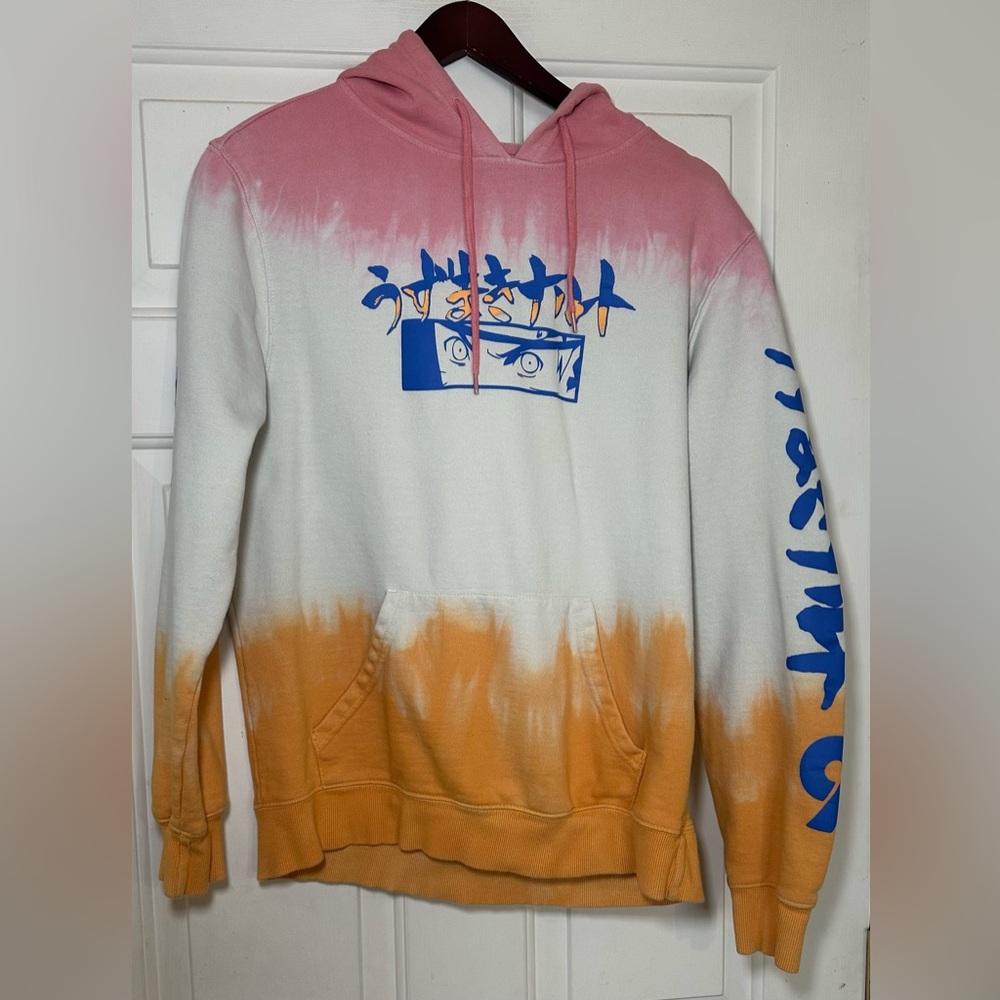 Naruto Uzumaki Shippuden Boxlunch Pullover Hoodie Sweatshirt Tie Dye‎ Men's S
